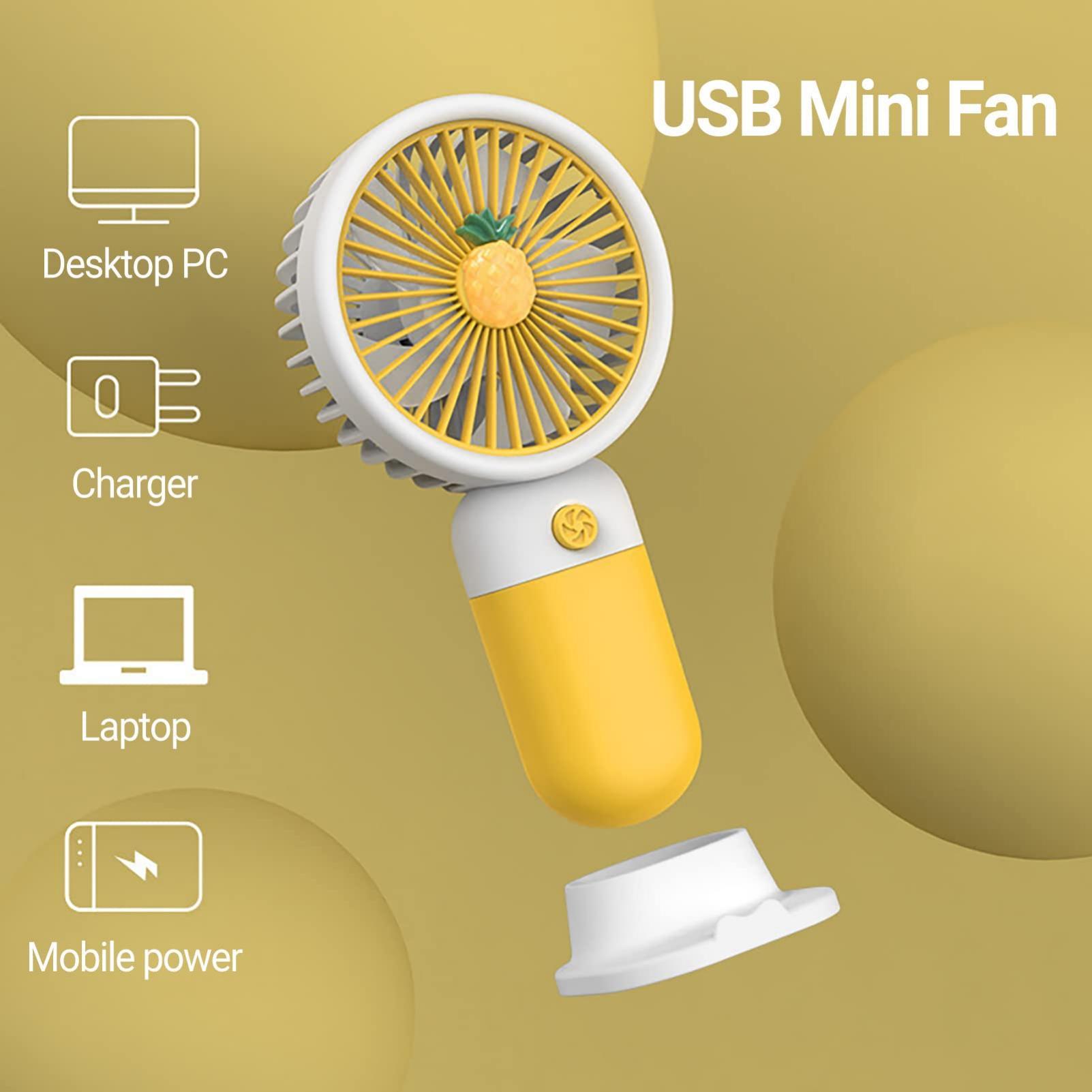 Mini Ventilateur à Main avec Batterie Rechargeable USB et Support Move - Anans Mini Ventilateur à Main avec Batterie Rechargeable USB et Support Move - Anans