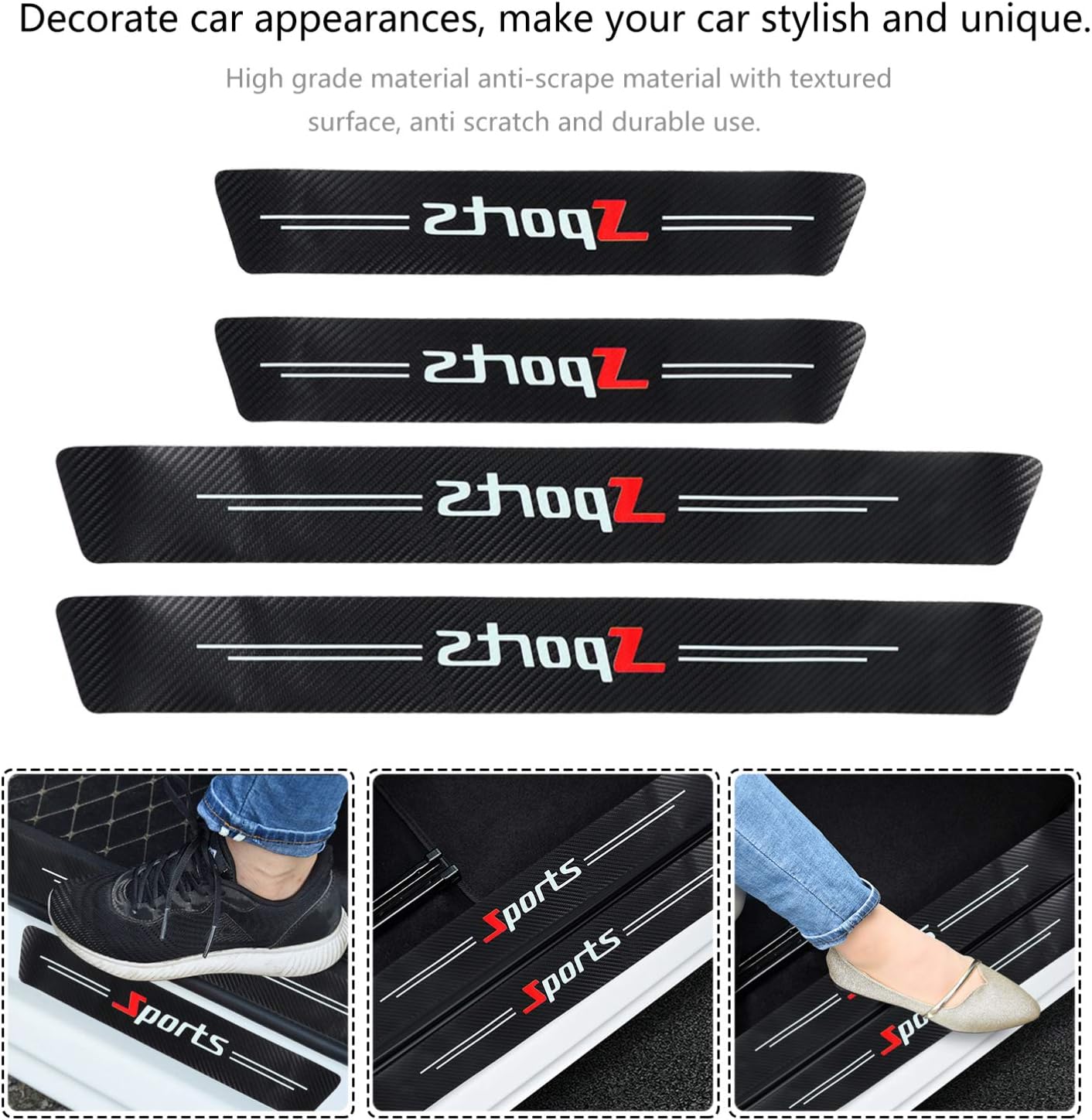 Pack 4 Bandes De Seuil De Voiture - 3