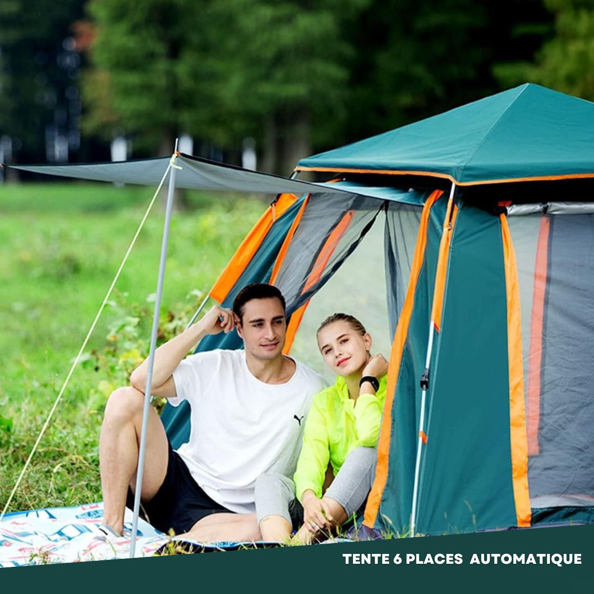 Liams charte produits - LM152 Tente de camping pyramidale à montage automatique 6 personnes