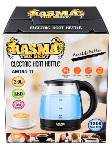 Bouilloire Électrique en Verre AM154-11 2L – 1500W