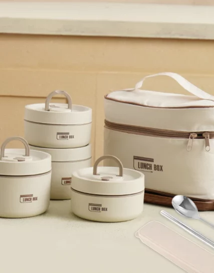 4 Boîtes à lunch avec sac isotherme