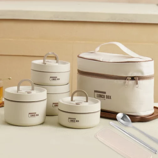 4 Boîtes à lunch avec sac isotherme
