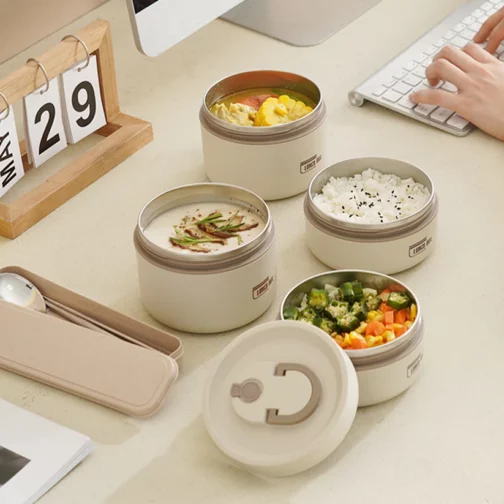 Ensemble de 4 boites à lunch isothermes avec sac – 2