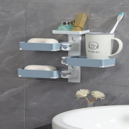 Porte-savon mural Rotative à 4 Étagères
