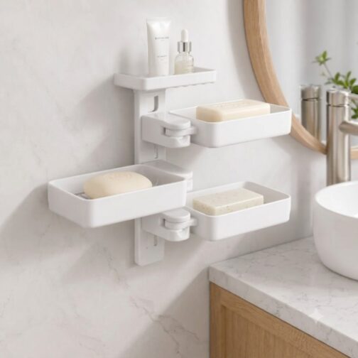 Porte-savon mural Rotative à 4 Étagères