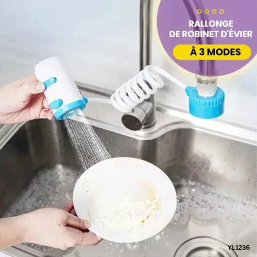 Rallonge de robinet d’évier à 3 modes
