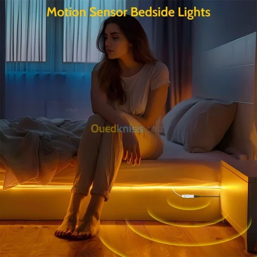 Ruban LED 5m Blanc Chaud 3000K Détection Mouvement et Contrôle APP