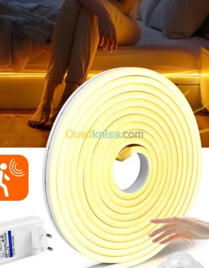 Ruban LED 5m Blanc Chaud 3000K Détection Mouvement et Contrôle APP