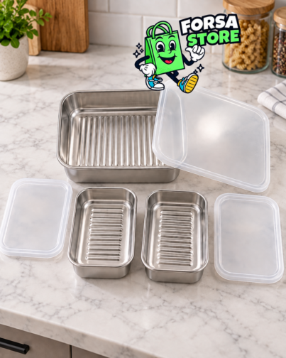 Set de 3 Boîtes de Conservation Inox – 1